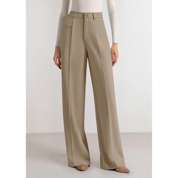 Womens Wide Leg Dress Pants 2025 Business Casual Flowy Work Palazzo Pants High W - Picture 6 of 6